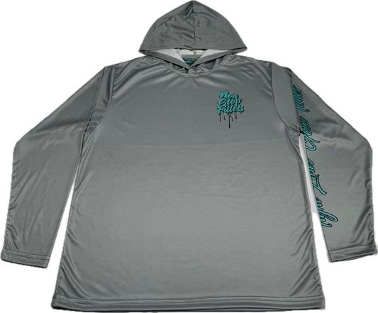 FISHING JERSEY - silver grey drips