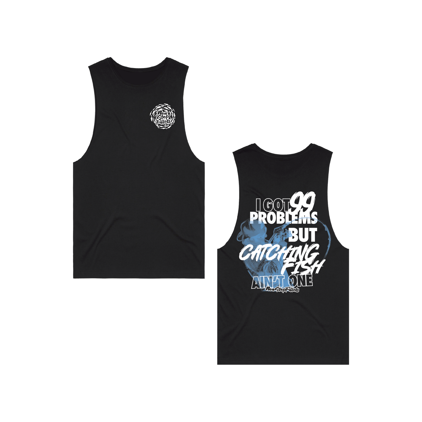 99 PROBLEMS- Muscle Singlet - Black