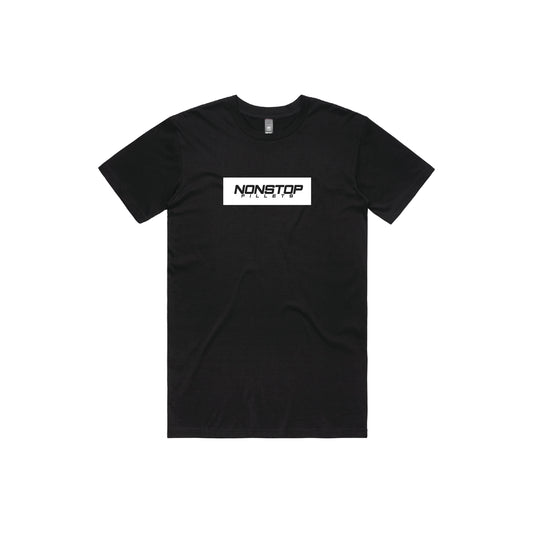 NONSTOP BOXED LOGO - black/white print